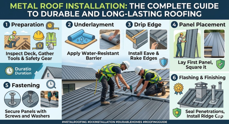 metal roof installation