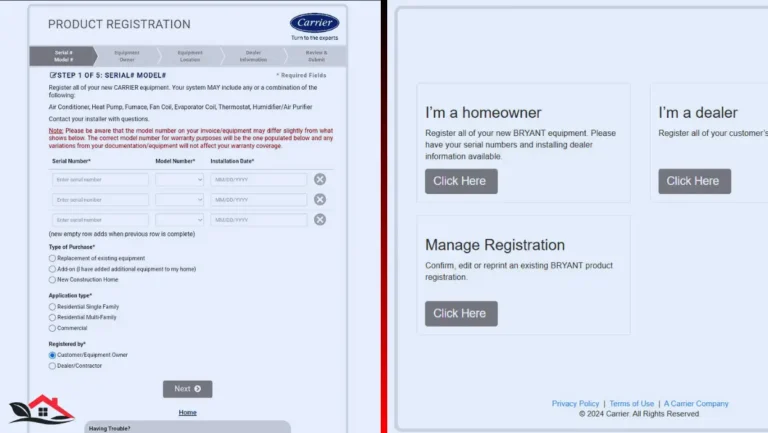 carrier warranty registration