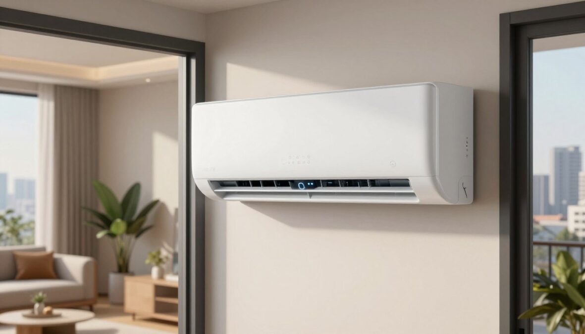 space-saving window air con