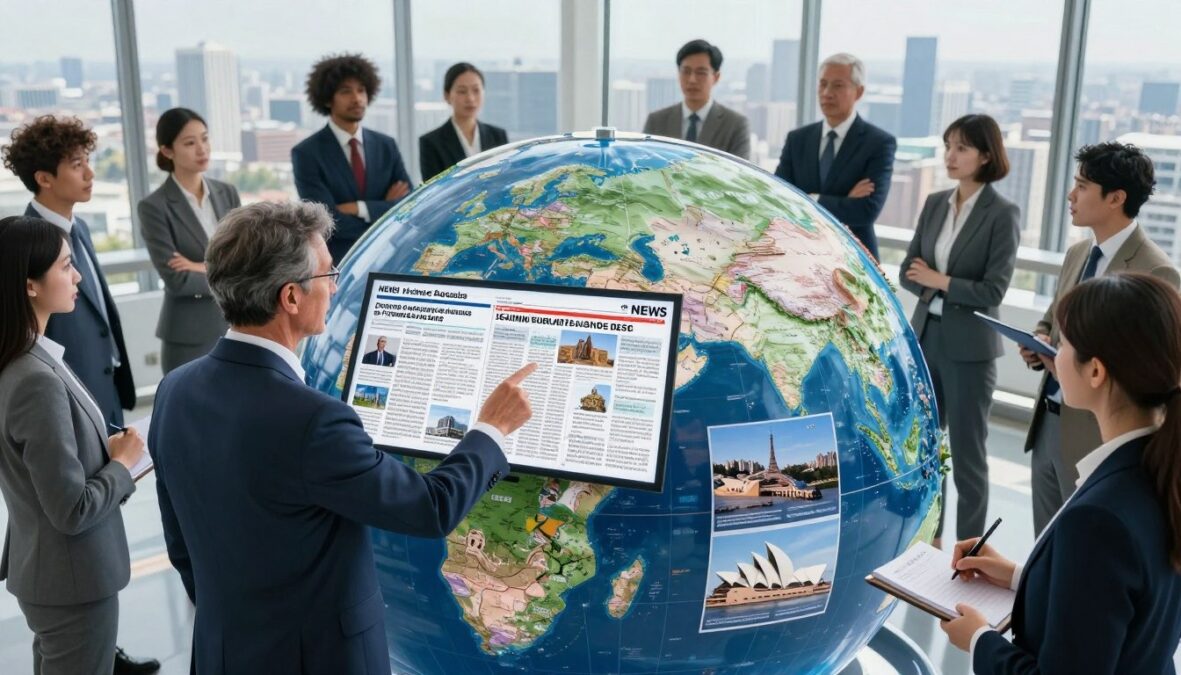 Global perspectives and international news coverage